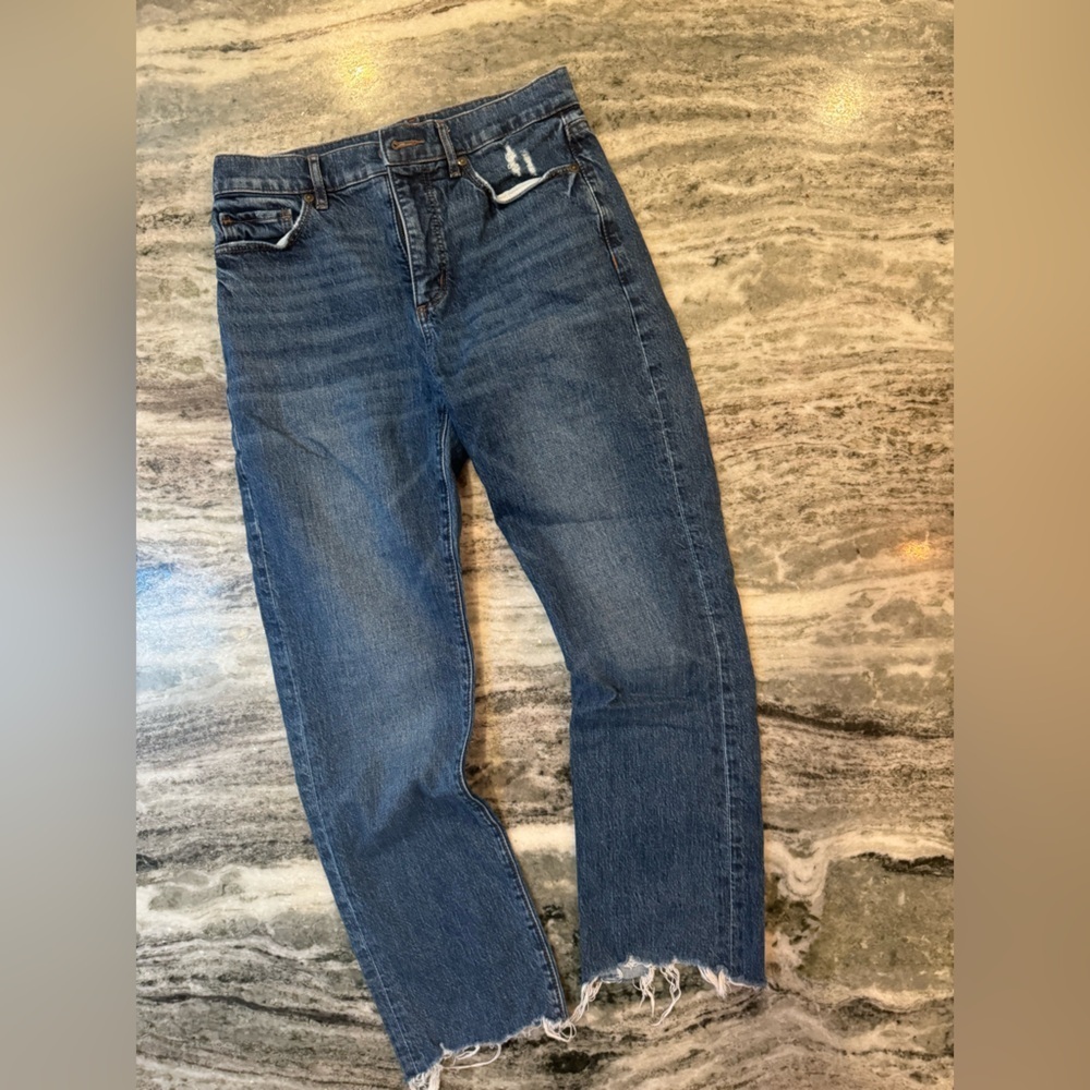 Loft High-Waist Straight Crop Jeans Size 0/25